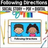 Following Directions Doing My Work Social Story Interrupti