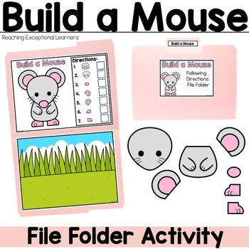 Preview of Following Directions File Folder: Build a Mouse