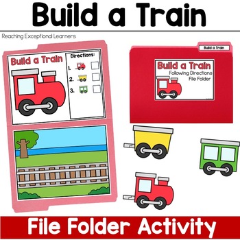 Preview of Following Directions File Folder: Build a Train