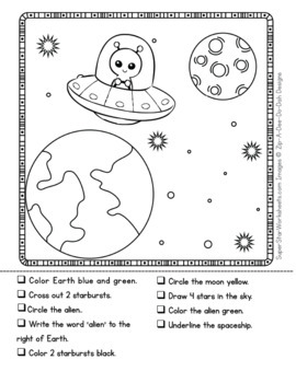 Space Coloring Pages - Superstar Worksheets