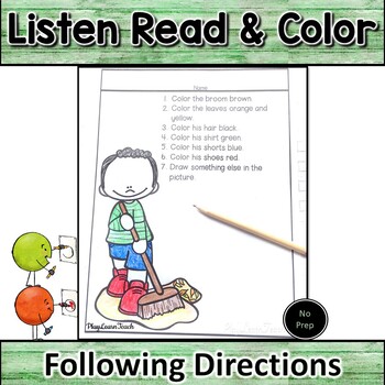 Preview of Following Directions  Listening and Reading Comprehension