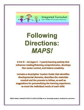 Preview of Following Directions: Maps (PreK - 1st Listening Comprehension)