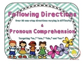 Following Directions & Pronoun Comprehension: Receptive La