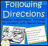 Following Directions Reading Comprehension Strategies Packet