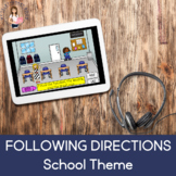 Following Directions: School Theme (Boom Cards, Teletherap