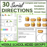 Following Serial Directions Middle School Mixed Groups