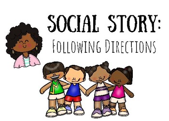 Preview of Following Directions Social Story with Questions