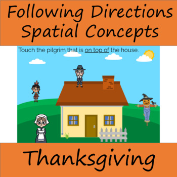 Preview of Following Directions - Spatial Concepts - Thanksgiving Theme