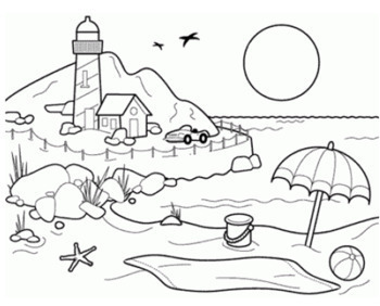 Summer Directions Coloring Sheet-Sequential 2 step directions -  Communication Station:Communication Station