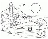 Following Directions Summer Themed Coloring Sheet- 1 & 2 S