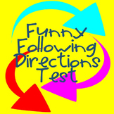 Following Directions Test -- Fun Activity for Beginning of