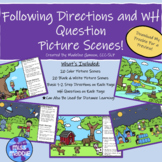 Following Directions & WH Question Picture Scenes - Distan