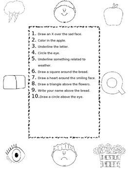 following directions worksheets freebie by fun in speech tpt