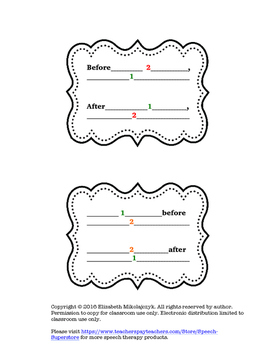 Preview of Following Directions (before/after) desk version