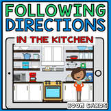 Following Directions in the Kitchen | Boom Cards |  Speech
