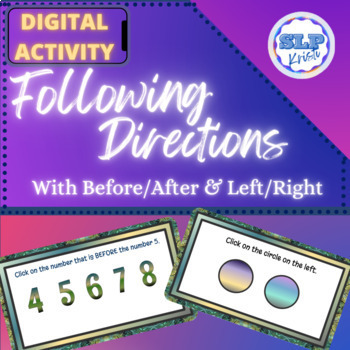 Preview of Following Directions with Concepts Before/After & Left/Right