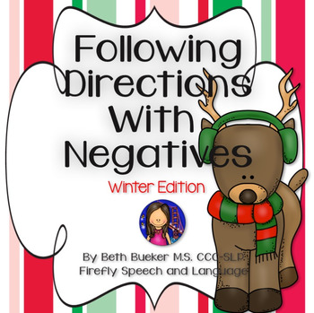 Preview of Following Directions with Negatives - Winter Edition