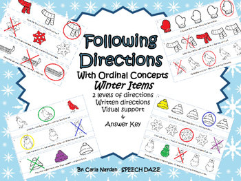 Preview of Following Directions with Ordinal Concepts-Winter