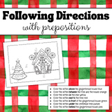 Following Directions with Prepositions - WINTER THEMED COL