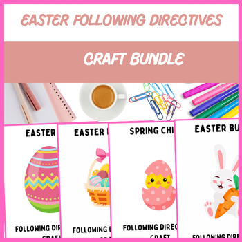 Preview of Following Directives Easter Craft Bundle - Speech Therapy | Digital Resource