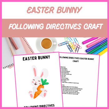 Preview of Following Directives Easter Craft - Speech Therapy | Digital Resource