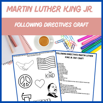 Preview of Following Directives MLK Craft - Martin Luther King, Speech | Digital Resource