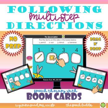 Preview of Following Multi-Step Directions: Boom Cards