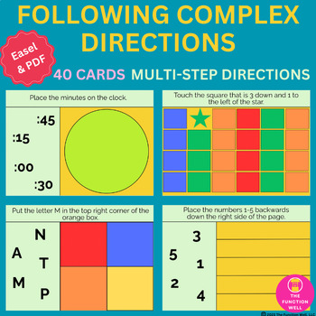 Preview of Following Complex Directions - Multi Step Directions- Adult Speech Therapy