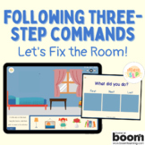 Following Sequential Commands (Three Step Directions) Boom Cards™
