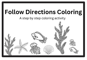 Preview of Following directions coloring pages