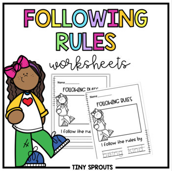 Preview of Following the Rules Worksheet- School rules, back to school, first week