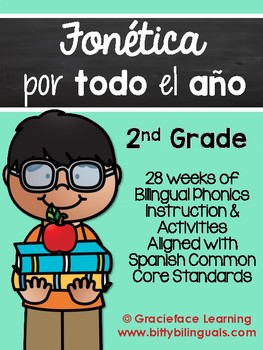 Preview of Fonética español - Spanish Phonics for the Whole Year - 2nd grade