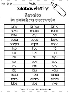 Fonética español - Spanish Phonics for the Whole Year - 2nd grade