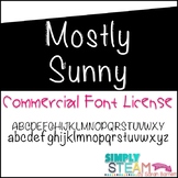 Font: Bubbles Mostly Sunny Commercial Font License