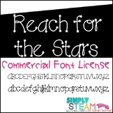 Font Bubbles Reach for the Stars Commercial Font License