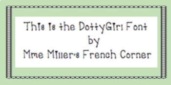 Preview of Font Freebie - DottyGirl