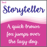 Font: Storyteller - cursive script font (True Type Font)