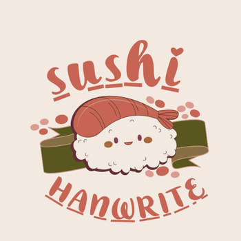 Preview of Font-Sushi | Doodle font 