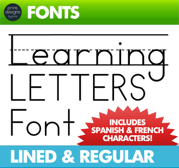 Preview of Font for Learning Letters SOLID • Make worksheets for young learners!