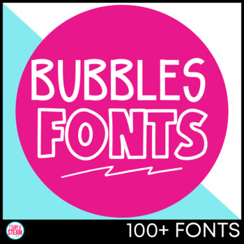 Preview of Fonts: Bubbles Fonts Commercial License A Growing Bundle