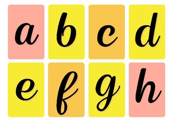 Preview of Fonts: Colorful Cursive Letters