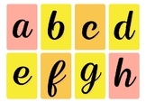 Fonts: Colorful Cursive Letters