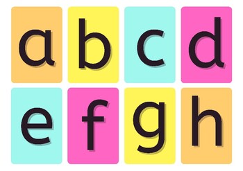Preview of Fonts: Colorful Letter Cards