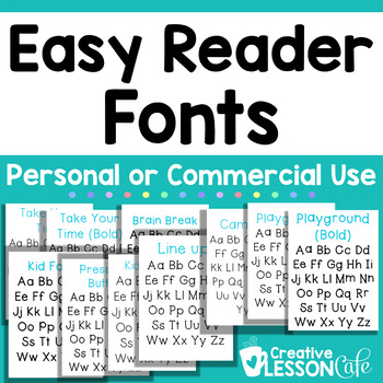 Preview of Fonts | Computer Fonts for Teachers | Kid-Friendly Fonts Bundle