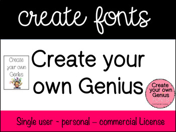 Preview of Fonts- Create your own Genius