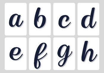 Preview of Fonts: Cursive Letter Cards