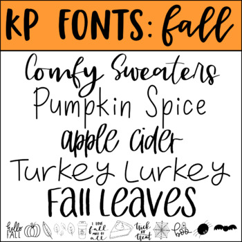 Preview of Fonts for Commercial Use- KP Fonts Fall Edition