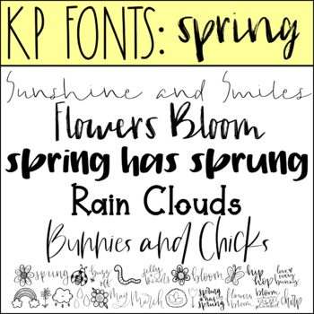Preview of Fonts for Commercial Use- KP Fonts SPRING