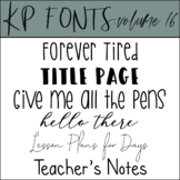 Fonts for Commercial Use- KP Fonts Volume 16