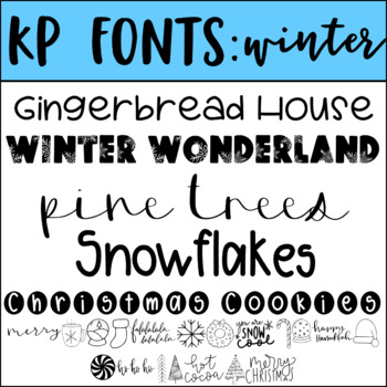Preview of Fonts for Commercial Use- KP Fonts WINTER